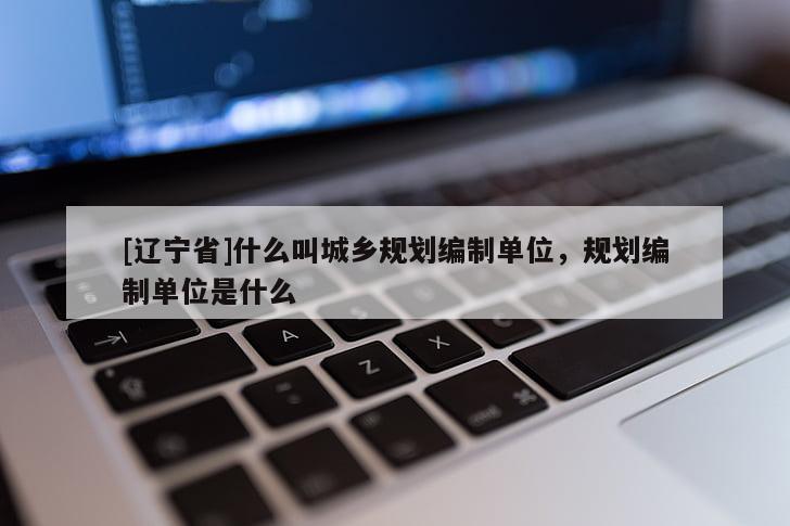 [辽宁省]什么叫城乡规划编制单位，规划编制单位是什么