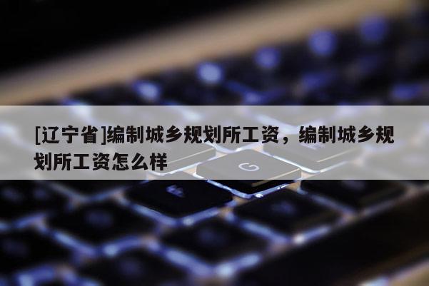 [辽宁省]编制城乡规划所工资，编制城乡规划所工资怎么样