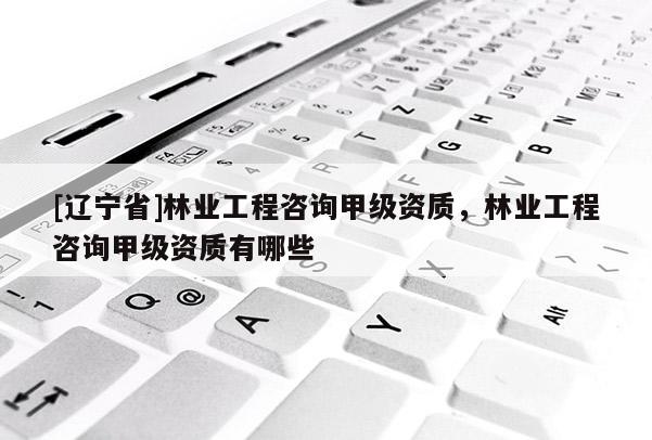 [辽宁省]林业工程咨询甲级资质，林业工程咨询甲级资质有哪些