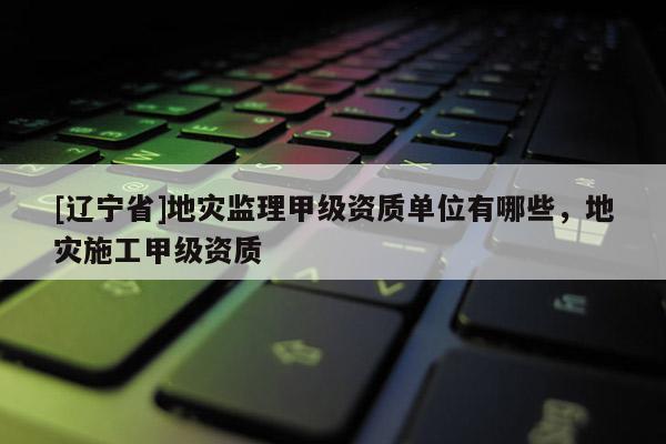 [辽宁省]地灾监理甲级资质单位有哪些，地灾施工甲级资质