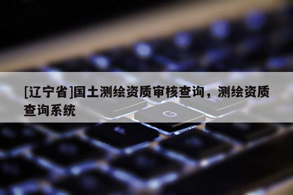 [辽宁省]国土测绘资质审核查询，测绘资质查询系统