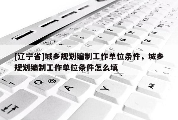 [辽宁省]城乡规划编制工作单位条件，城乡规划编制工作单位条件怎么填