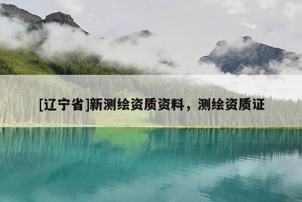 [辽宁省]新测绘资质资料，测绘资质证