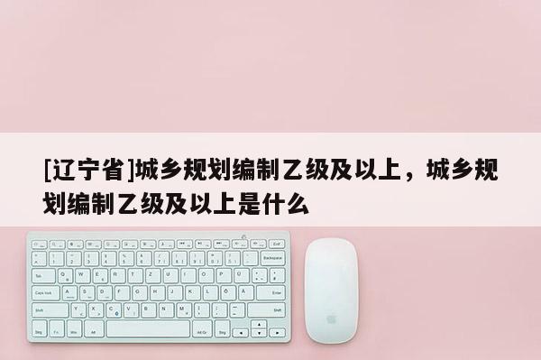 [辽宁省]城乡规划编制乙级及以上，城乡规划编制乙级及以上是什么