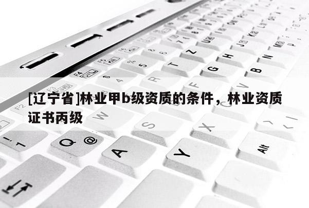 [辽宁省]林业甲b级资质的条件，林业资质证书丙级