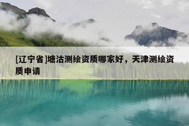 [辽宁省]塘沽测绘资质哪家好，天津测绘资质申请