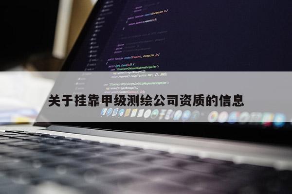 关于挂靠甲级测绘公司资质的信息