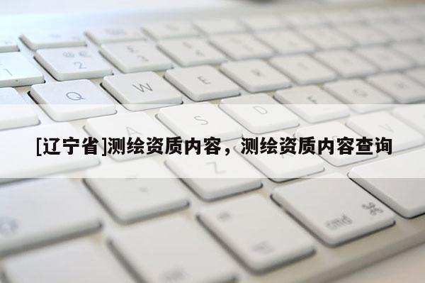 [辽宁省]测绘资质内容，测绘资质内容查询