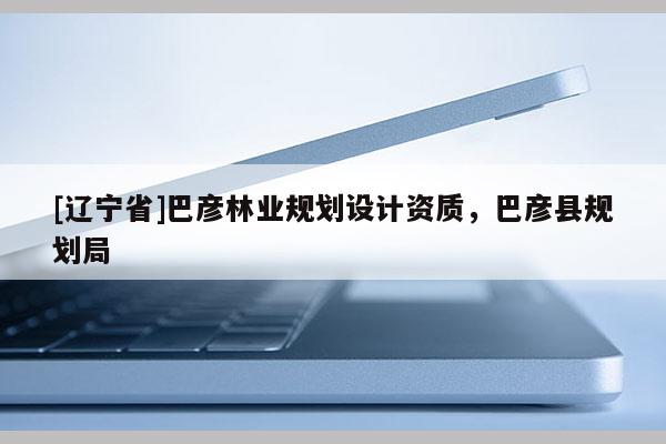 [辽宁省]巴彦林业规划设计资质，巴彦县规划局