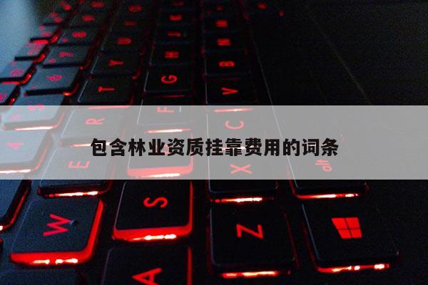 包含林业资质挂靠费用的词条