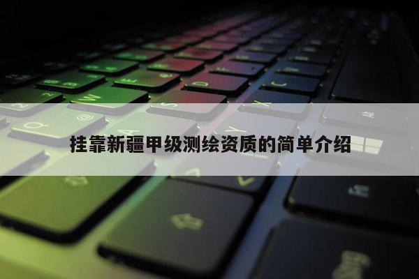 挂靠新疆甲级测绘资质的简单介绍