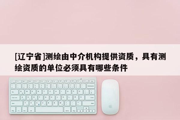 [辽宁省]测绘由中介机构提供资质，具有测绘资质的单位必须具有哪些条件