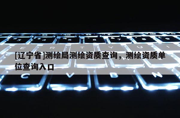 [辽宁省]测绘局测绘资质查询，测绘资质单位查询入口