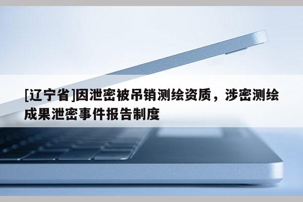 [辽宁省]因泄密被吊销测绘资质，涉密测绘成果泄密事件报告制度