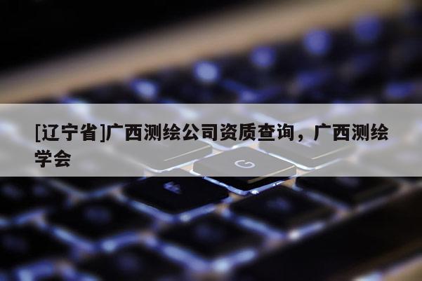 [辽宁省]广西测绘公司资质查询，广西测绘学会