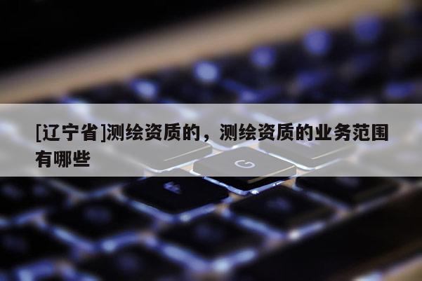[辽宁省]测绘资质的，测绘资质的业务范围有哪些