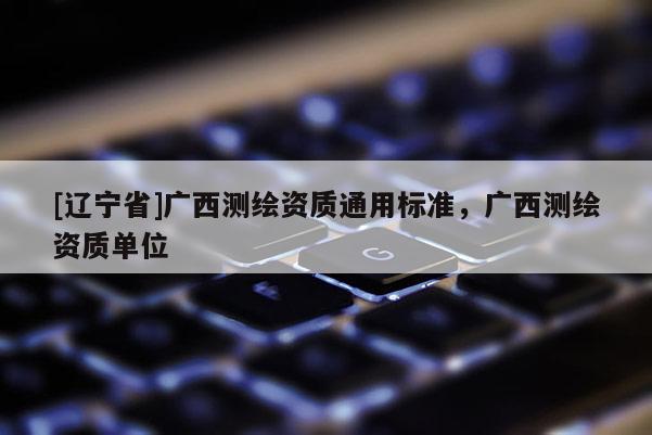 [辽宁省]广西测绘资质通用标准，广西测绘资质单位
