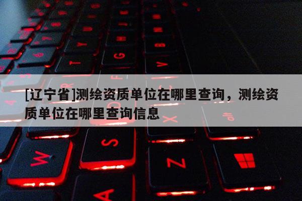 [辽宁省]测绘资质单位在哪里查询，测绘资质单位在哪里查询信息