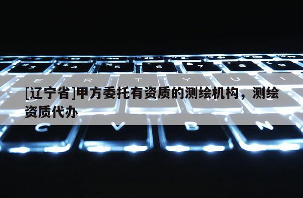 [辽宁省]甲方委托有资质的测绘机构，测绘资质代办