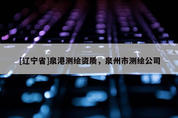 [辽宁省]泉港测绘资质，泉州市测绘公司
