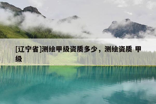 [辽宁省]测绘甲级资质多少，测绘资质 甲级