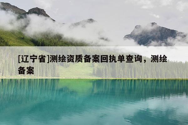 [辽宁省]测绘资质备案回执单查询，测绘 备案