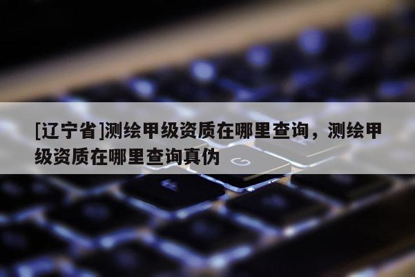 [辽宁省]测绘甲级资质在哪里查询，测绘甲级资质在哪里查询真伪