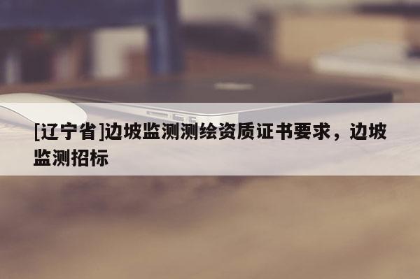[辽宁省]边坡监测测绘资质证书要求，边坡监测招标
