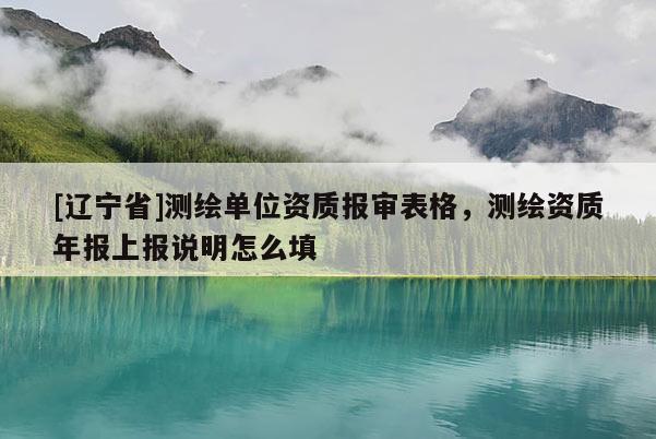 [辽宁省]测绘单位资质报审表格，测绘资质年报上报说明怎么填