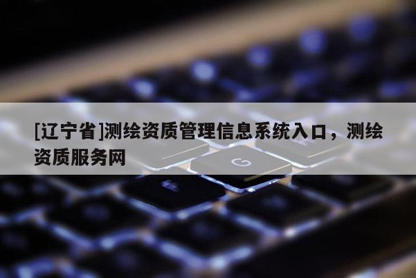 [辽宁省]测绘资质管理信息系统入口，测绘资质服务网