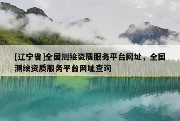[辽宁省]全国测绘资质服务平台网址，全国测绘资质服务平台网址查询