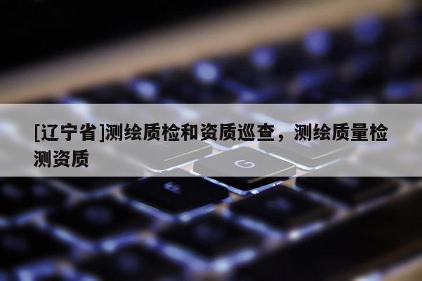 [辽宁省]测绘质检和资质巡查，测绘质量检测资质