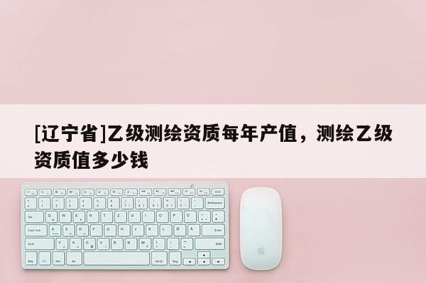 [辽宁省]乙级测绘资质每年产值，测绘乙级资质值多少钱