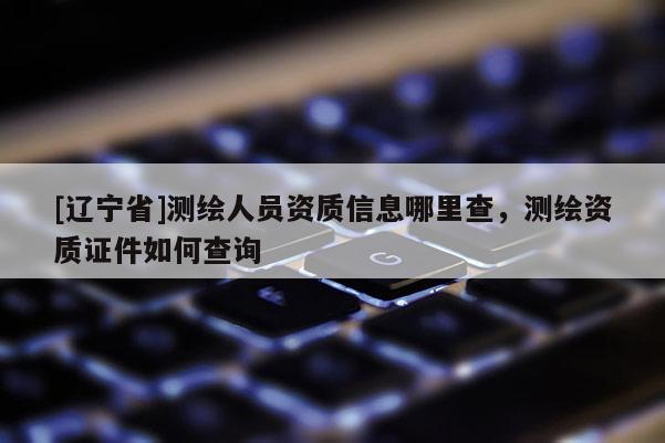 [辽宁省]测绘人员资质信息哪里查，测绘资质证件如何查询