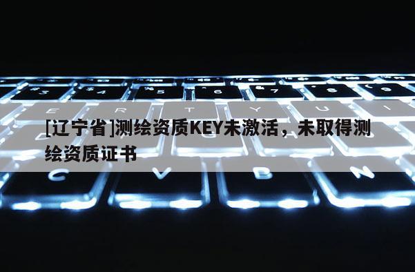 [辽宁省]测绘资质KEY未激活，未取得测绘资质证书
