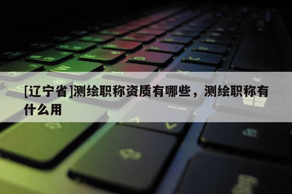 [辽宁省]测绘职称资质有哪些，测绘职称有什么用