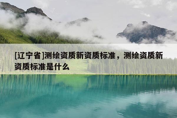 [辽宁省]测绘资质新资质标准，测绘资质新资质标准是什么