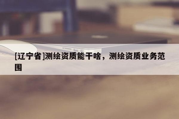 [辽宁省]测绘资质能干啥，测绘资质业务范围