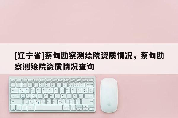 [辽宁省]蔡甸勘察测绘院资质情况，蔡甸勘察测绘院资质情况查询