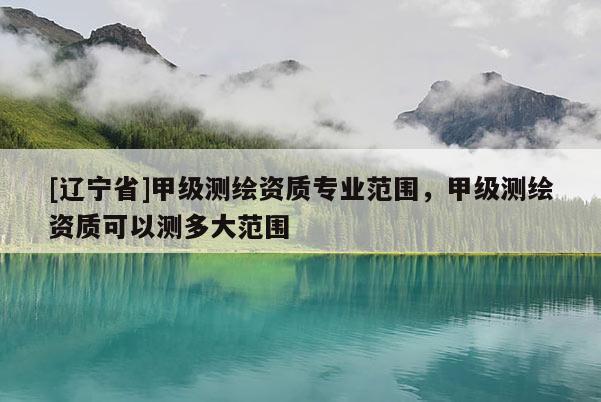 [辽宁省]甲级测绘资质专业范围，甲级测绘资质可以测多大范围
