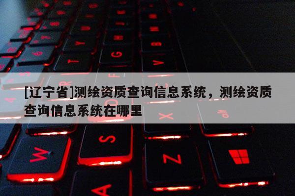 [辽宁省]测绘资质查询信息系统，测绘资质查询信息系统在哪里