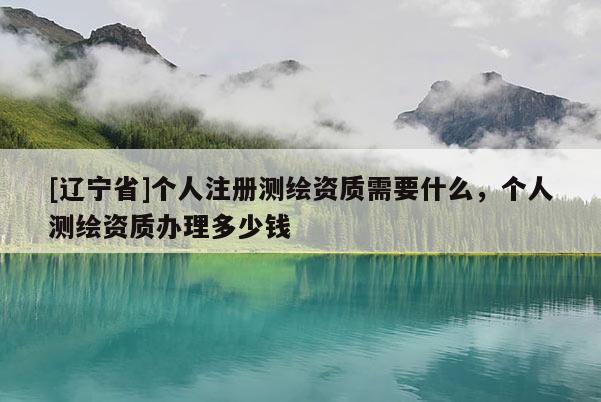 [辽宁省]个人注册测绘资质需要什么，个人测绘资质办理多少钱