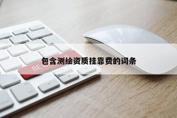 包含测绘资质挂靠费的词条