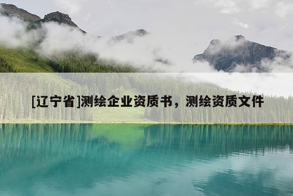 [辽宁省]测绘企业资质书，测绘资质文件