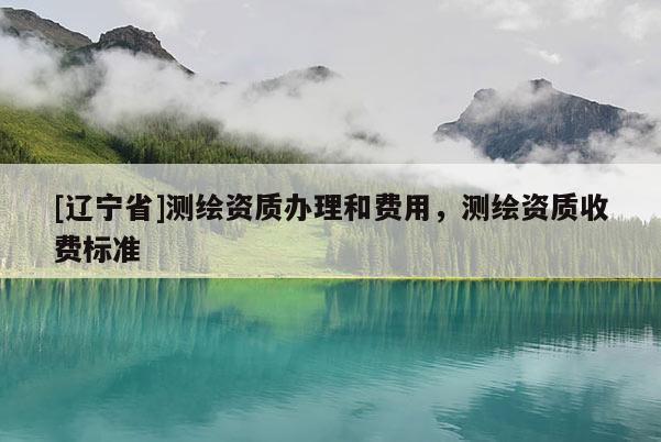 [辽宁省]测绘资质办理和费用，测绘资质收费标准